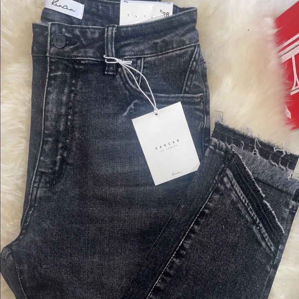 NWT- kancan high waisted black skinny jeans